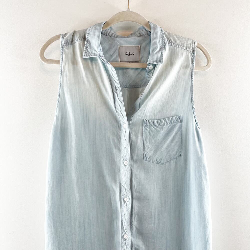 Rails Jaime Sleeveless Tunic Tank Button Up Top L… - image 8